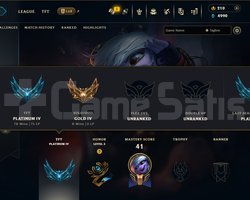 34 LEVEL +25 LP GOLD IV Hesap / TFT PLATINUM IV