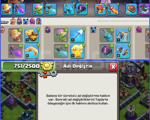 ÜCRETSİZ İSİM!! 751 MADALYA!! TH15 HESAP!!