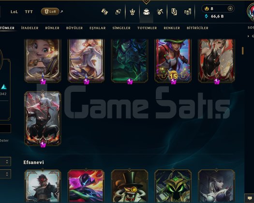 684 SKİN / YÜKSELEN EFSANE AHRİ +MAİL