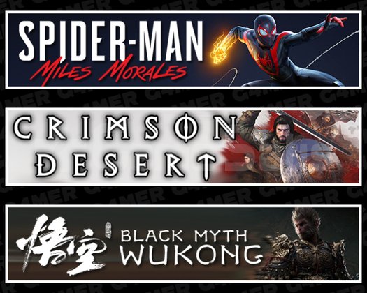Spider Man Miles +Crimson Desert+Black Myth Wukong
