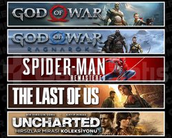 GOW + Ragnarök + Spider 1 + TLOU1 + Uncharted