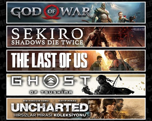 GOW + Sekiro + TLOU1 + Tsushima + Uncharted