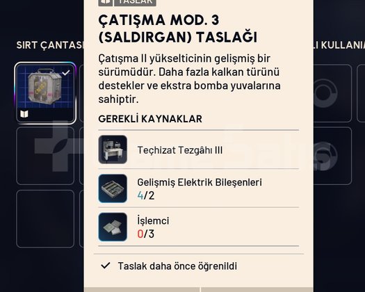 Çatışma Mod 3 Saldırgan Taslağı