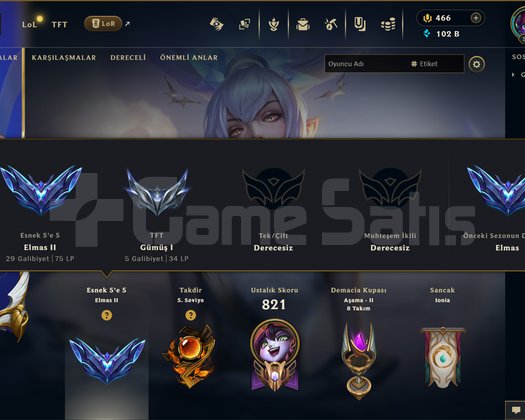 419 KOSTÜM 592 LVL 102K ÖZ EFSANE DOLU MAİL HESAP