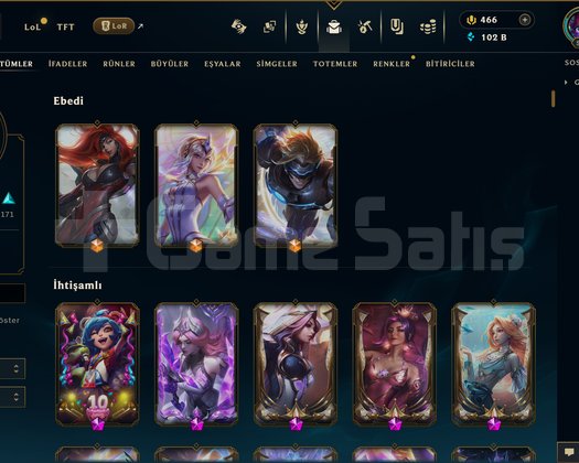 419 KOSTÜM 592 LVL 102K ÖZ EFSANE DOLU MAİL HESAP