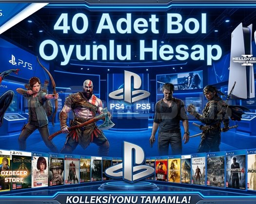 40 Adet Bol Oyunlu Fırsat Hesabı PS4/PS5/PRO