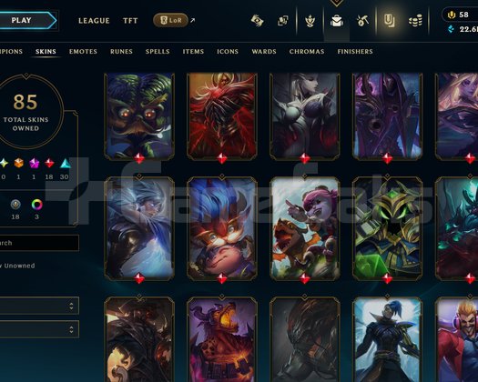 EUW SILVER 4 I 85 SKIN I 140 ŞAMP I 259 LVL ISAFE
