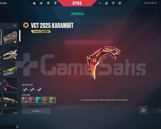 VCT KARAMBİTLİ 7 VANDALLI 7 BIÇAKLI DOLU HESAP