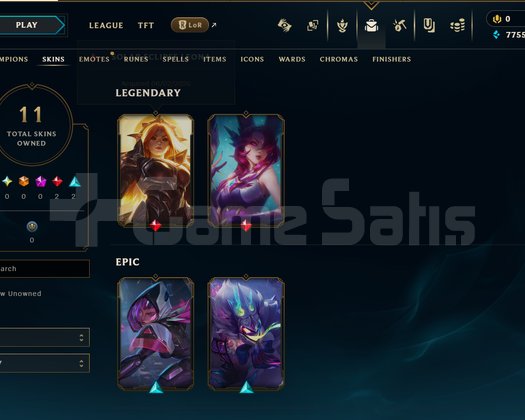 EUW UNK I 11 SKIN I 25 ŞAMP I 7.9K MAVI OZ
