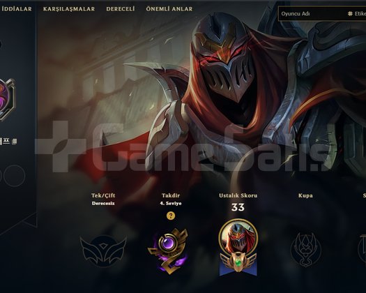 EFSANEVİ KOSTÜMLÜ ZED MAİB UNRANKED 3SKİN