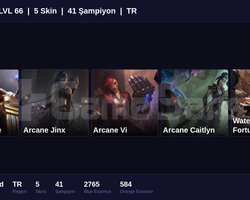 TR / 66 LVL + 5 SKİN + UNRANKED !!
