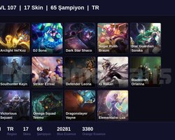 TR / 107 LVL + 17 SKİN + SILVER I !!