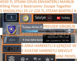 1 MADALYALI 25 LV 220 TL STEAM BAKİYELİ Killing Fl