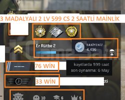 3 MADALYALI 2 LV 599 CS 2 SAATLİ 4.496 STEAM POİNT