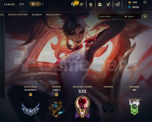 EUW 300 Kostüm 165 Şampiyon Silver 2 Fresh Hesap