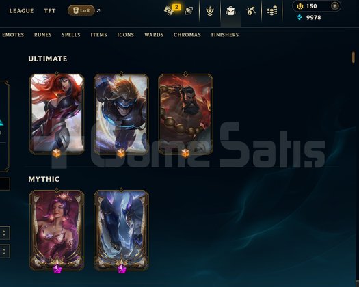 EUW 300 Kostüm 165 Şampiyon Silver 2 Fresh Hesap