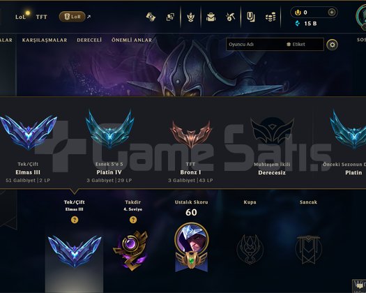 TR DİAMOND 3 +30 LP -10 GÜZEL GANİMETLİ 15k öz