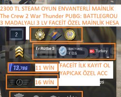 3 MADALYALI 3 LV FACEİT THE CREW 2 4.616 STEAM POİ