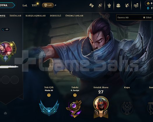 ELMAS ELO PLAT3 SMURF HESAP