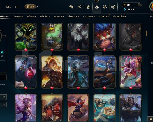 EUW + 423 LVL + 182 KOSTÜM + 171 HERO + GOLD 4!