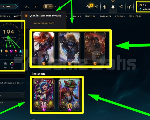 695 LVL + 194 KOSTÜM + 172 HERO + ZÜMRÜT 4 + MAİL!