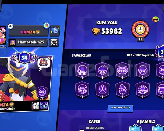 FULL HESAP 52K KUPASI 102 KARAKTER 220 KOSTÜMLER