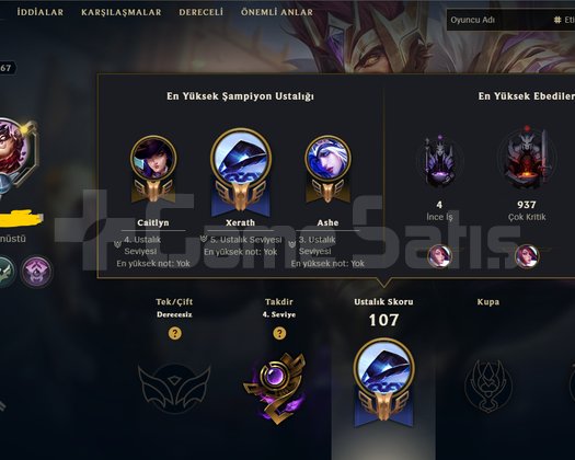 TR UNRANKED LAST SEZON EMERALD HİGH MMR 8 SKİN +60