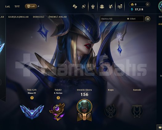 EUW DIAMOND 4 53WR HANDMADE 27K MAVİÖZ 7 KOSTÜM