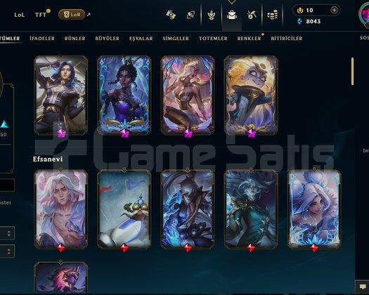 EUW D3 94 SKİN 87 RENK PAKETİ UCUZA BIRAKIYORUM