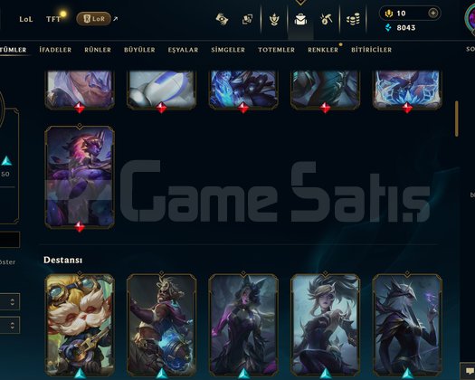 EUW D3 94 SKİN 87 RENK PAKETİ UCUZA BIRAKIYORUM