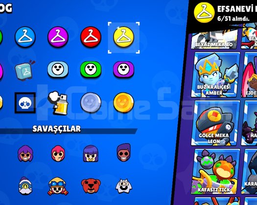 Brawl stars 26k kupa 93 karakter 186 kostümlü