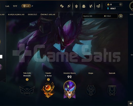 EUW 5. SEVİYE TAKDİR ELLE KASILMIŞ UNRANKED HESAP