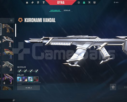 7 VANDALLI 6 PHANTOMLU EFSANE VALORANT HESABI