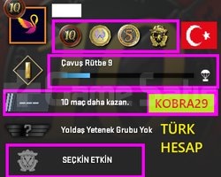 TR HESAP+FACEİT+4 MADALYA 23 WİN 74 SAAT SEÇKİN