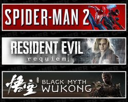 Spider-Man 2 + Resident Evil 9 + Black Myth Wukong