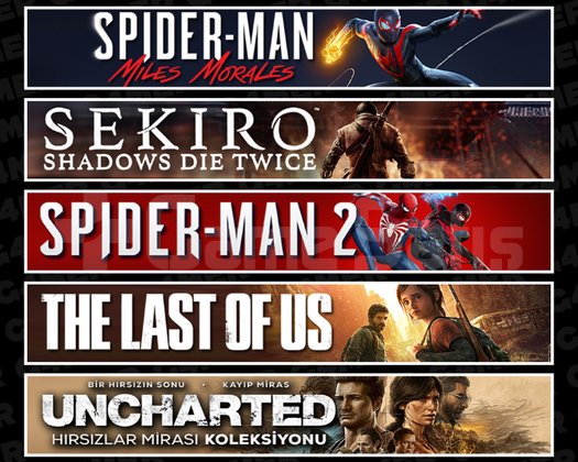 Miles + Sekiro + Spider 2 + TLOU1 + Uncharted