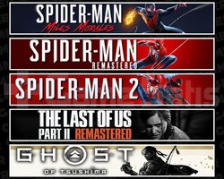 Miles + Spider 1 + Spider 2 + TLOU2 + Tsushima