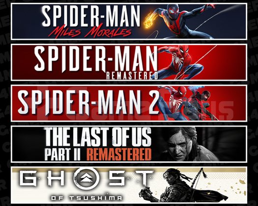 Miles + Spider 1 + Spider 2 + TLOU2 + Tsushima