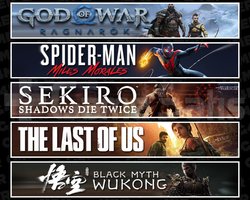 Ragnarök + Miles + Sekiro + TLOU1 + Wukong