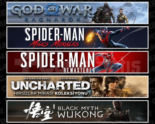 Ragnarök + Miles + Spider 1 + Uncharted + Wukong