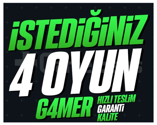 İSTEDİĞİNİZ 4 OYUN + OTO TESLİMAT + GARANTİ