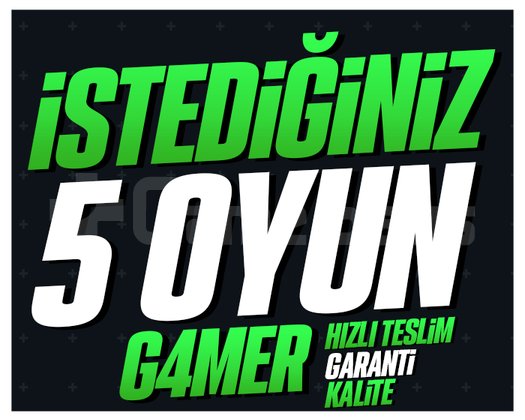 İSTEDİĞİNİZ 5 OYUN + OTO TESLİMAT + GARANTİ