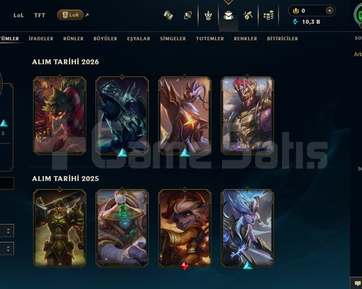 EUW EMERALD 4 NİCK CHANGE +30 LP 8 KOSTÜM 10K MÖ