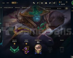 EUW EMERALD 4 NİCK CHANGE +30 LP 8 KOSTÜM 10K MÖ