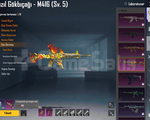 TEMİZ HESAP KIZIL GOK BICAGI M4 5 +3 MALZEME!!