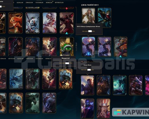 Lol Koleksiyonluk Hesap ! Black Alistar +Full Rare