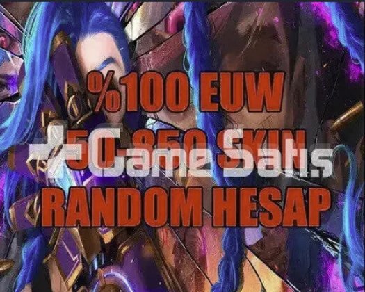 EUW 50-850 SKİN GARANTİLİ LOL RANDOM HESAP