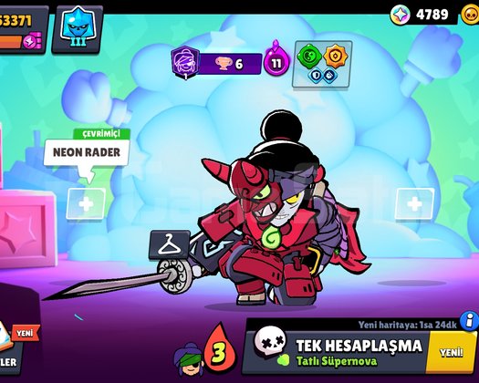 Brawl stars 53k 200+kostüm 30+hiperşarj 97 karakte