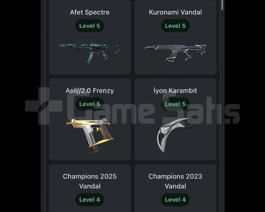 Mail değişen + toplam 220 skin + 250+level