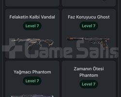 Mail değişen + toplam 220 skin + 250+level